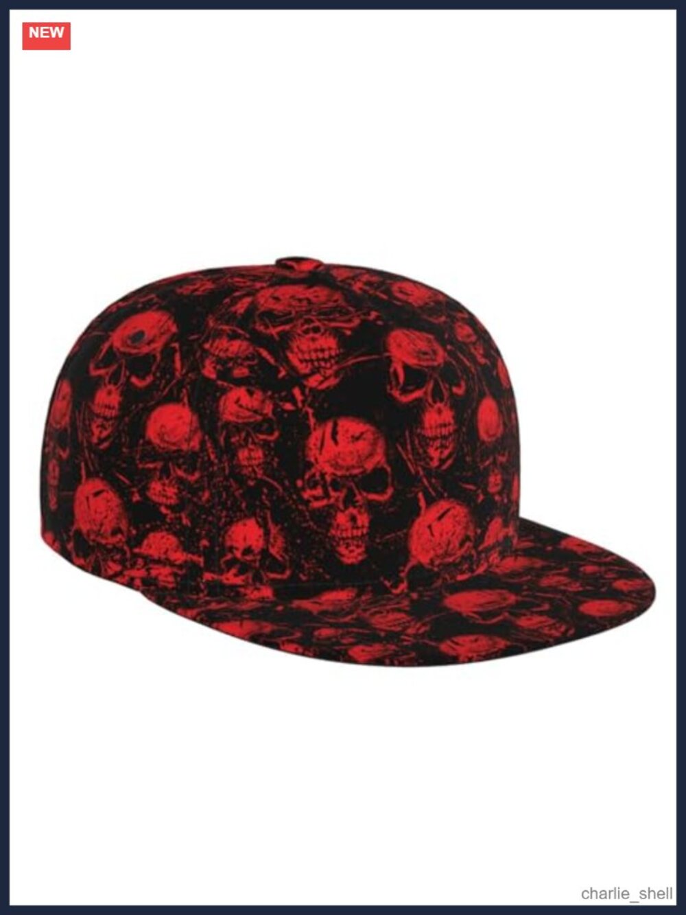 Unisex Skull Snapback Baseball Cap Flat Bill Adjustable